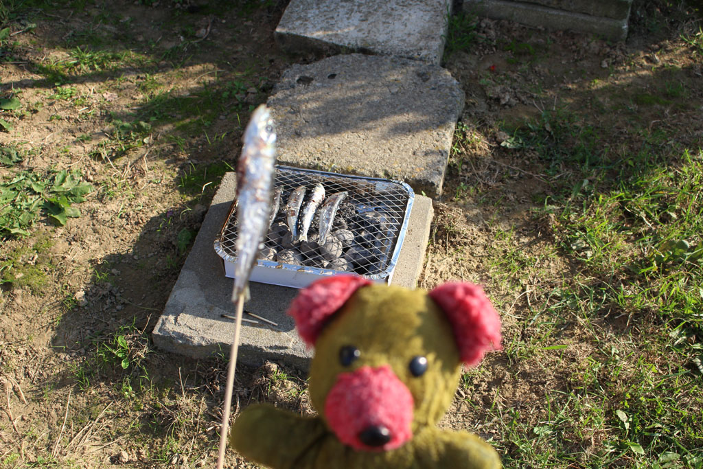  Sardines barbecue grill